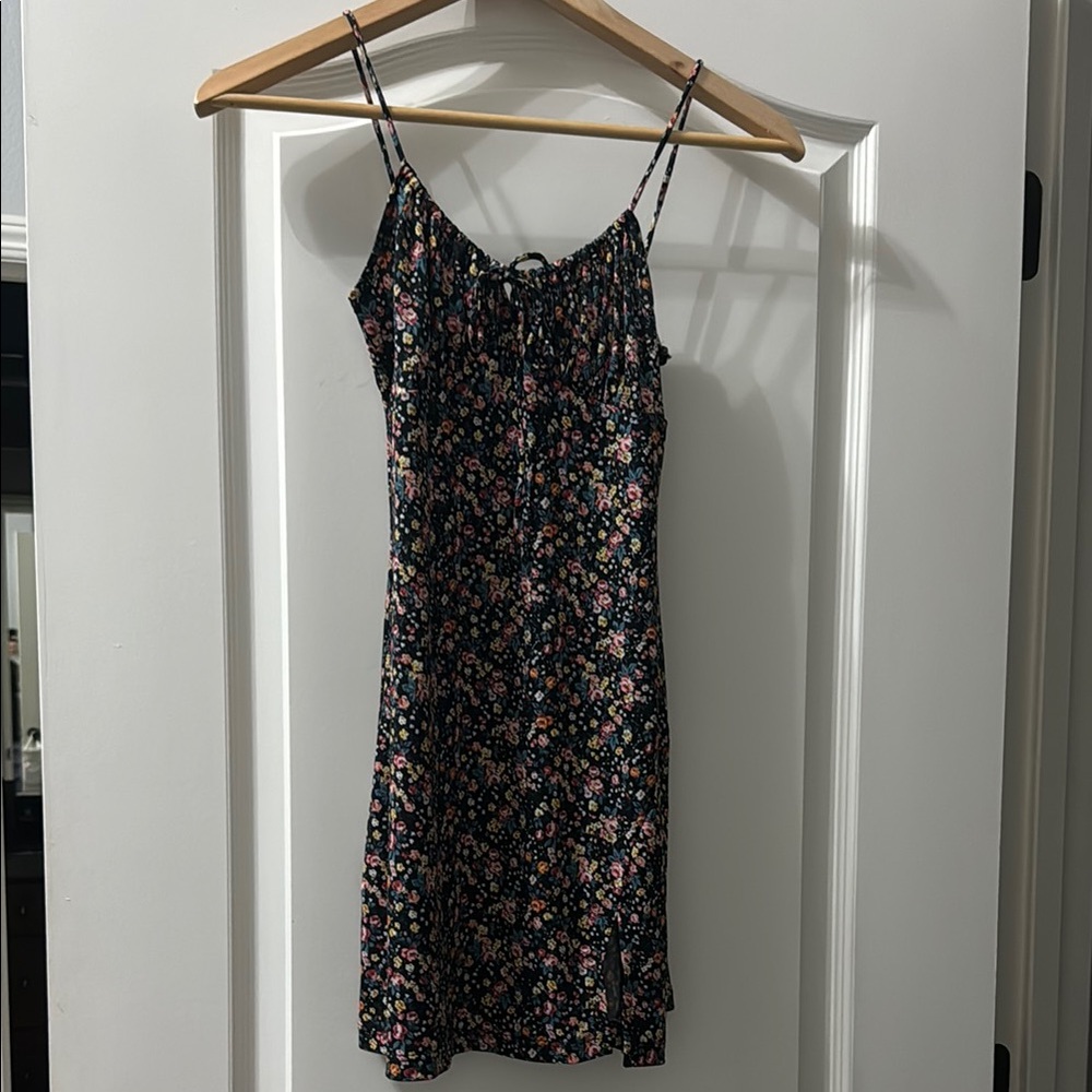 Floral Black Dress